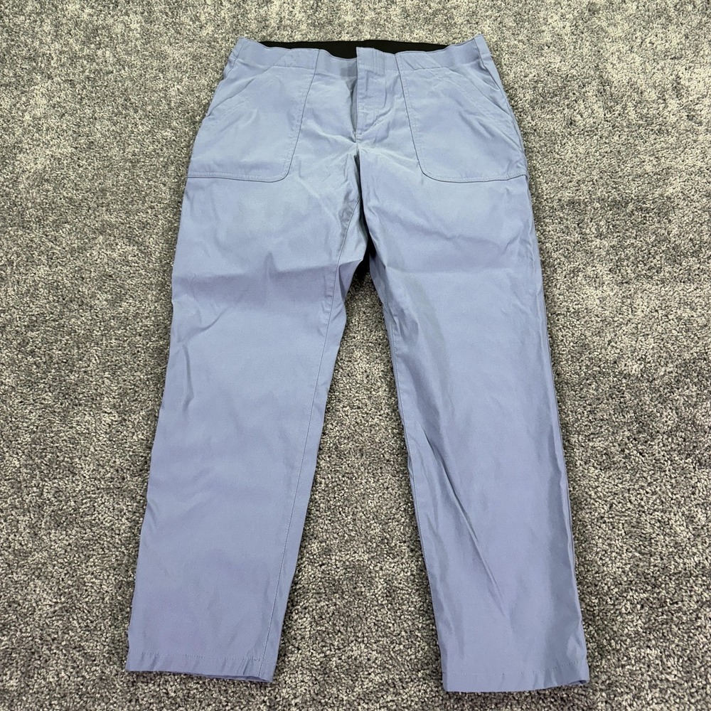 Eddie Bauer Pants Womens 12 Blue Horizon Ankle Nylon Stretch Travel Outdoor - Picture 1 of 9